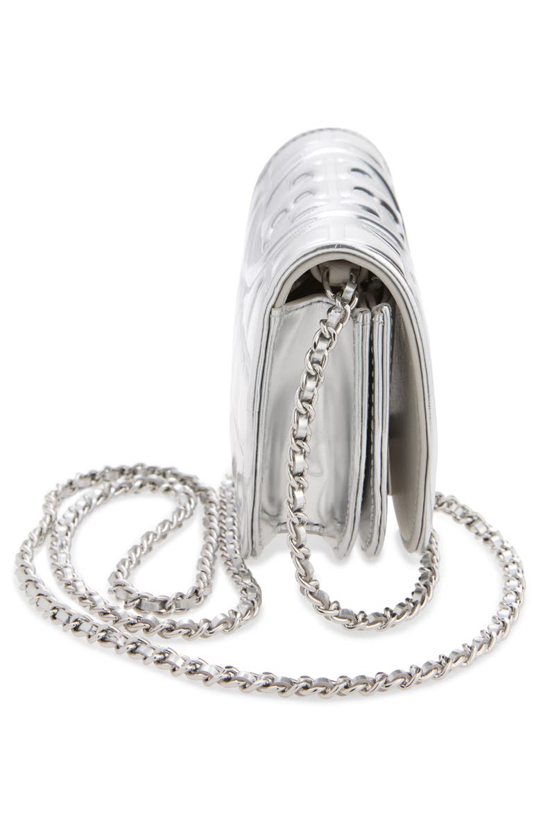 Tory Burch Fleming Metallic Square Quilt Mini Crossbody, Alternate, color, 