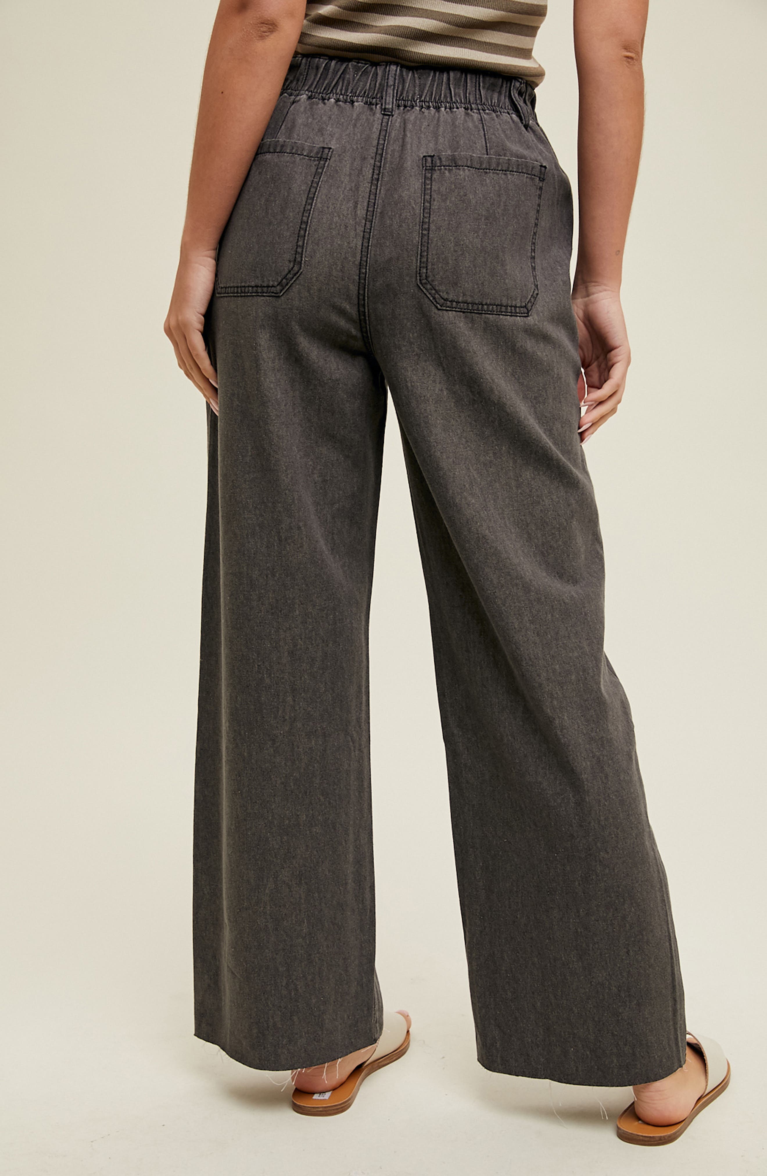 Raw Hem Wide Leg Jeans - image 2