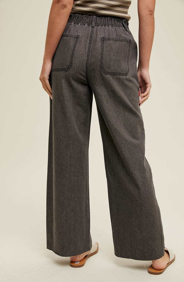 WISHLIST Raw Hem Wide Leg Jeans, Alternate, color, Charcoal