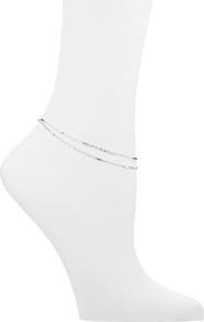 NORDSTROM RACK Demi Fine Bar Station Layered Anklet