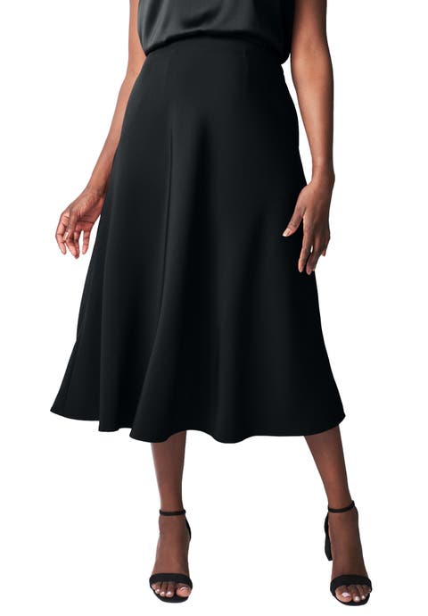 Bi-Stretch Swing Skirt (Plus Available)