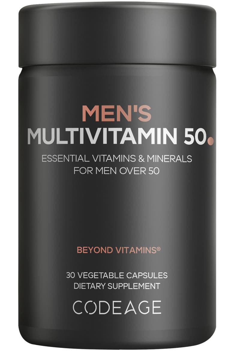 Men's Multivitamin 50, Essential Vitamins & Minerals for Men Over 50, CoQ10, Lutein, Main, color, Black