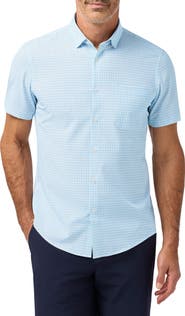 Mizzen+Main Leeward Trim Fit Skyline Multi Diamond Short Sleeve Button-Up Shirt