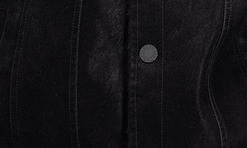X-ray Xray Faux Shearling Lined Trucker Jacket In Black