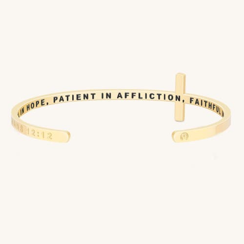 Mantra The Cross Bracelet In Gold
