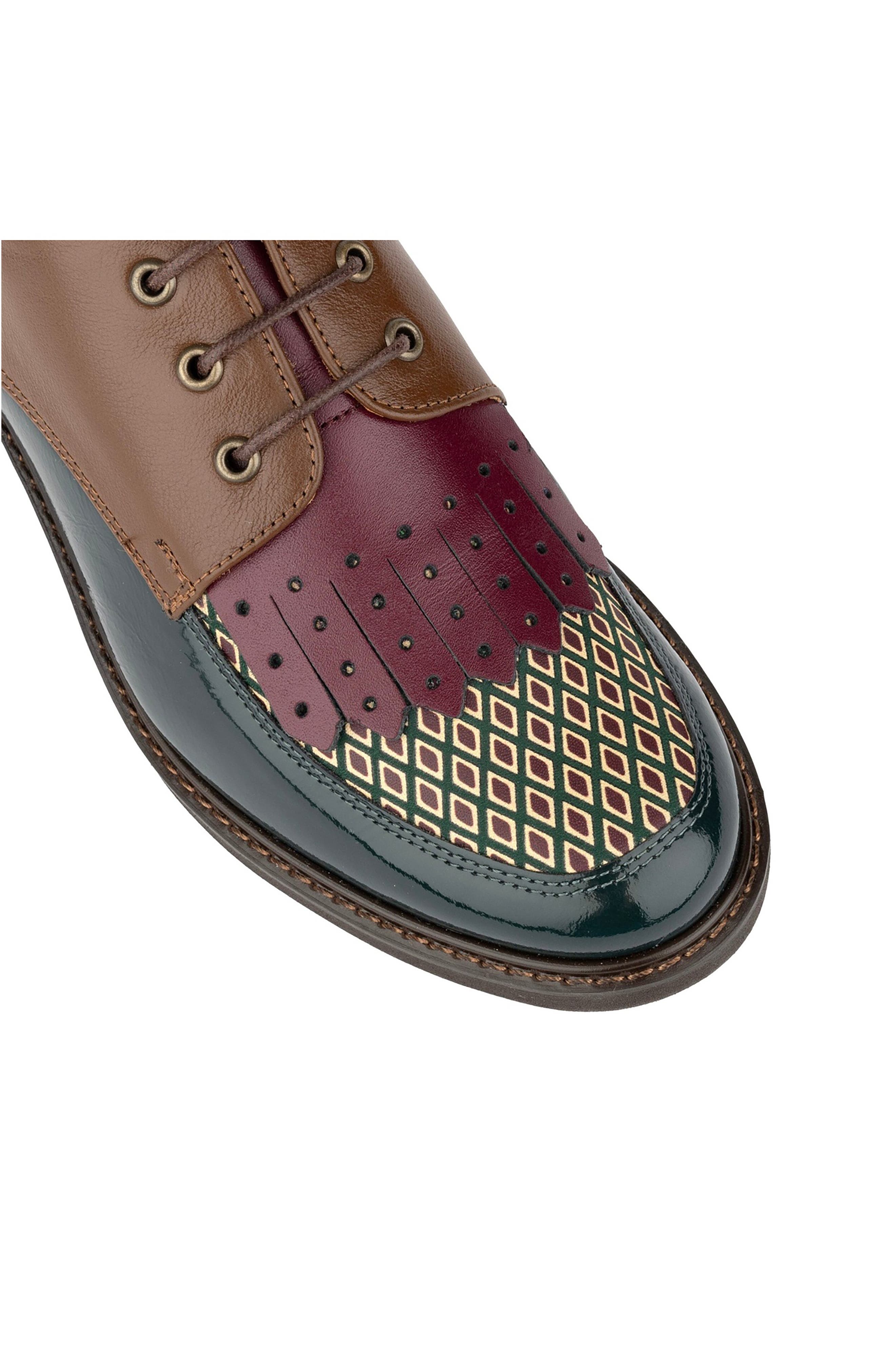 Lace-Up Water Resistant Brogue Oxfords, Alternate, color, BROWN
