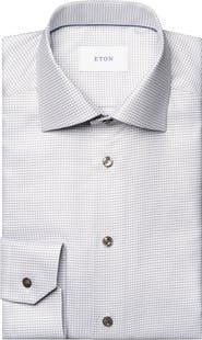 Eton Slim Fit Houndstooth Dress Shirt