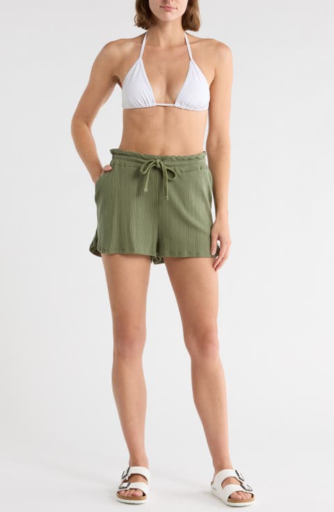 Thalia Tencel™ & Organic Cotton Blend Cover-Up Shorts