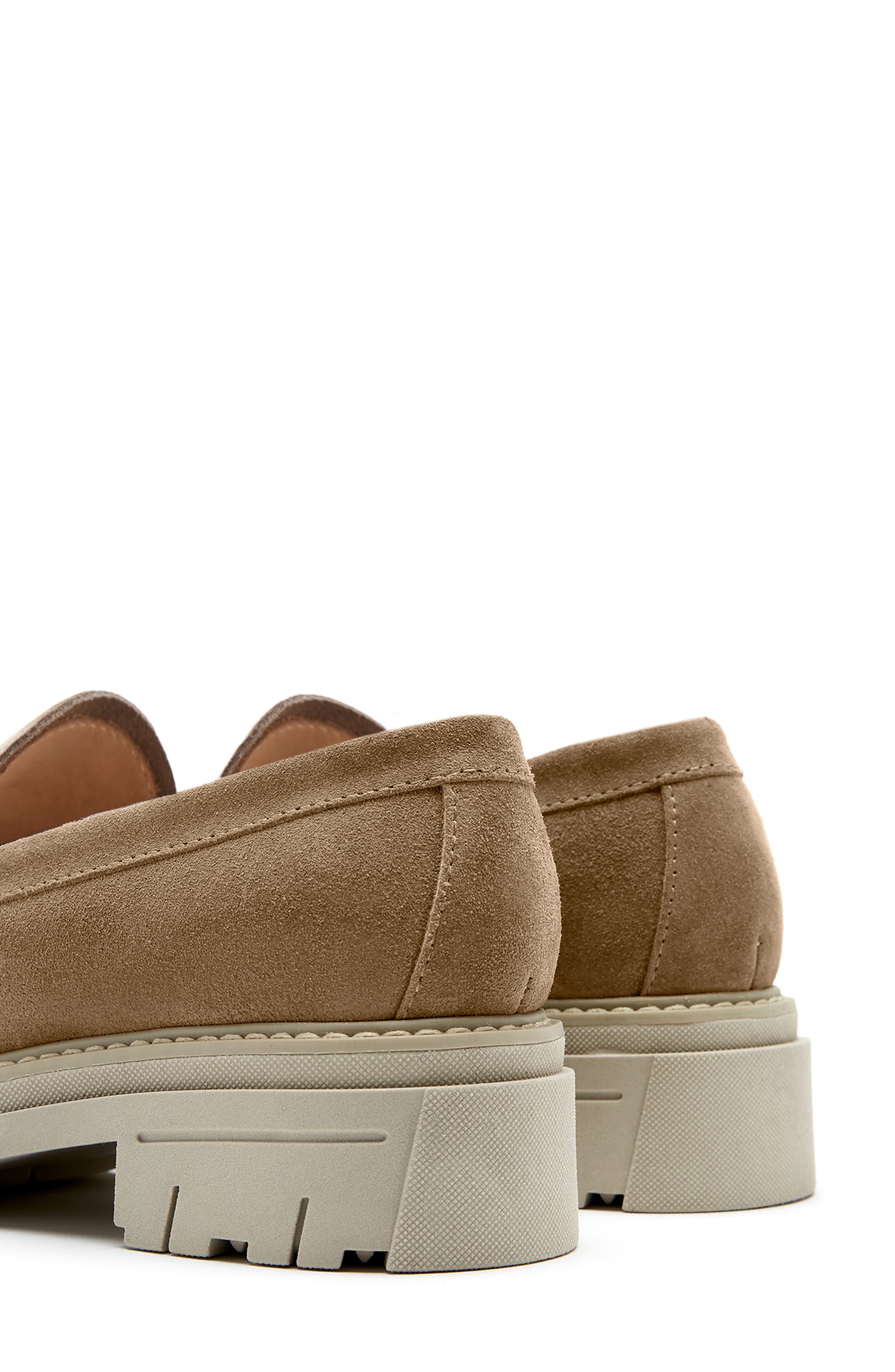 Domino City Dry™ Waterproof Penny Loafer, Alternate, color, TOAST SUEDE
