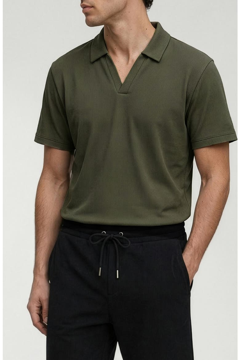 Ribbed Jonny Collar Polo, Alternate, color, OLIVE