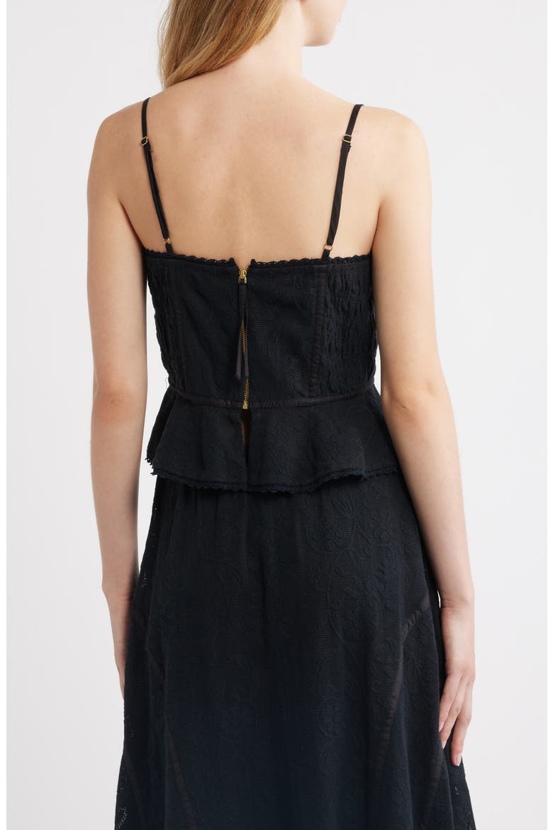 Sassafras Peplum Top, Alternate, color, BLACK