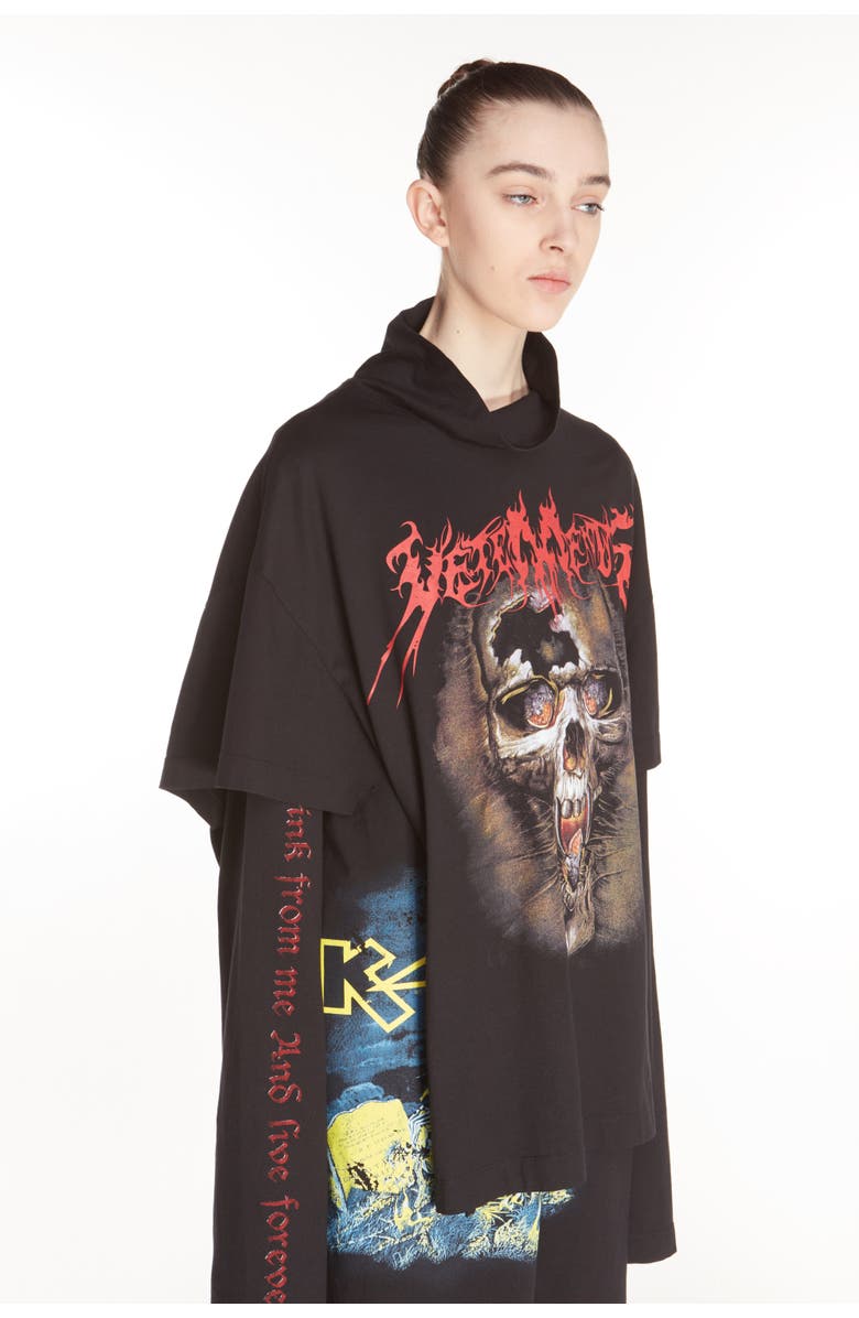 VETEMENTS Graphic Layered T-Shirt Dress, Alternate, color, 