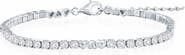 SIMONA Heart Cubic Zirconia Tennis Bracelet