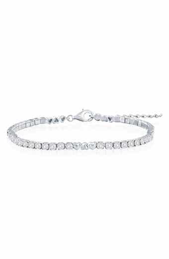 Heart Cubic Zirconia Tennis Bracelet