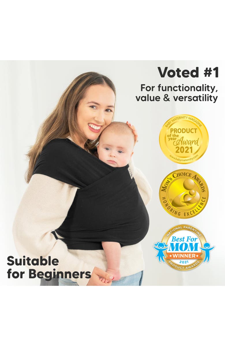 KeaBabies Original Wrap Carrier, Alternate, color, Trendy Black