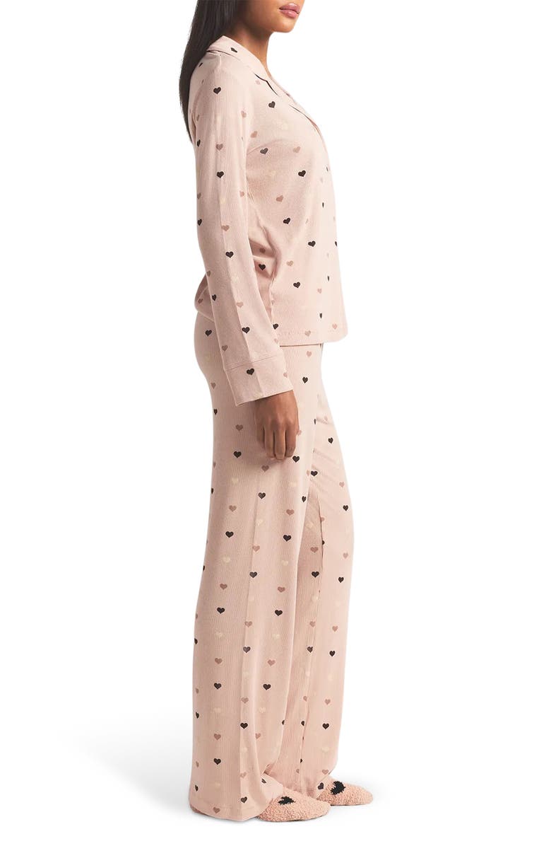 SKIMS Soft Lounge Pajamas, Alternate, color, Mica Mini Heart Halfdrop