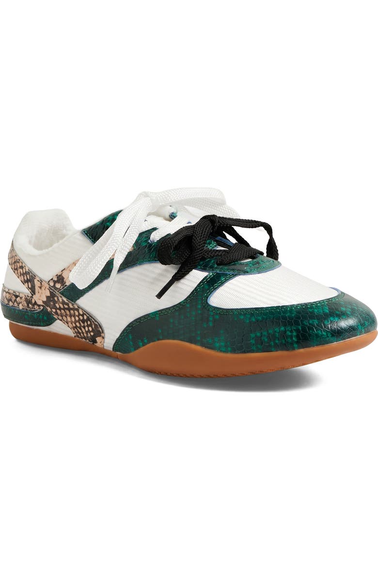 DJANGO AND JULIETTE Zoya Flat Sneaker, Main, color, Green Snake