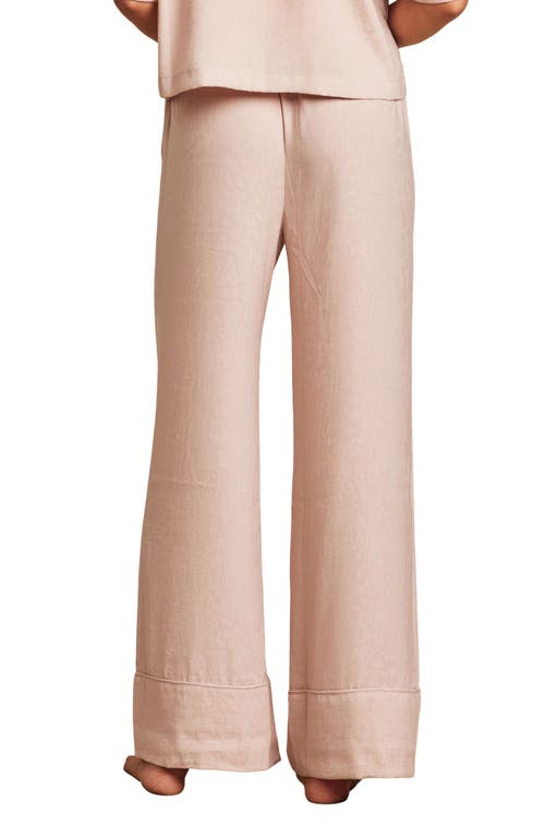 BAREFOOT DREAMS BAREFOOT DREAMS WASHED SATIN JACQUARD WIDE LEG PAJAMA PANTS 