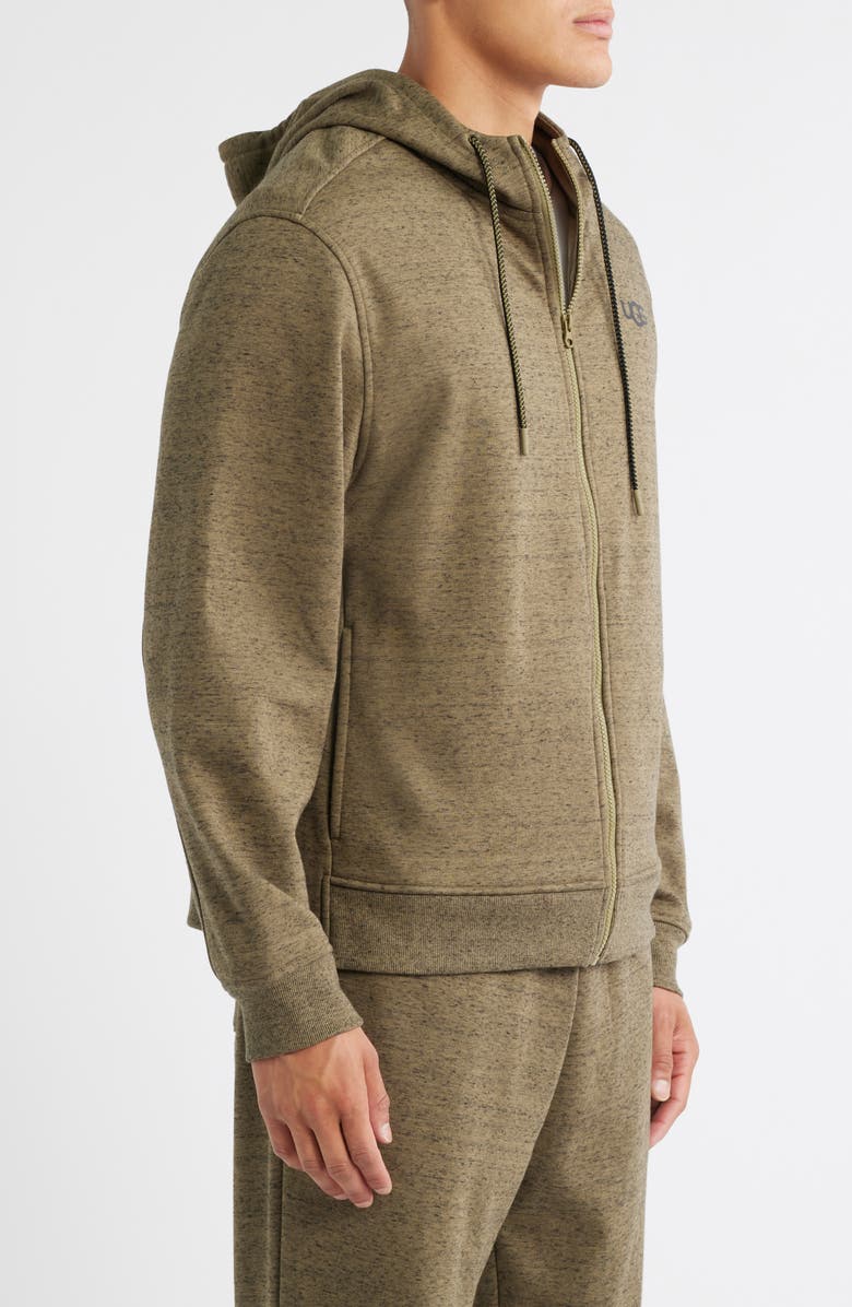 UGG<sup>®</sup> Shiloh Fleece Zip Hoodie, Alternate, color, Burnt Olive Heather