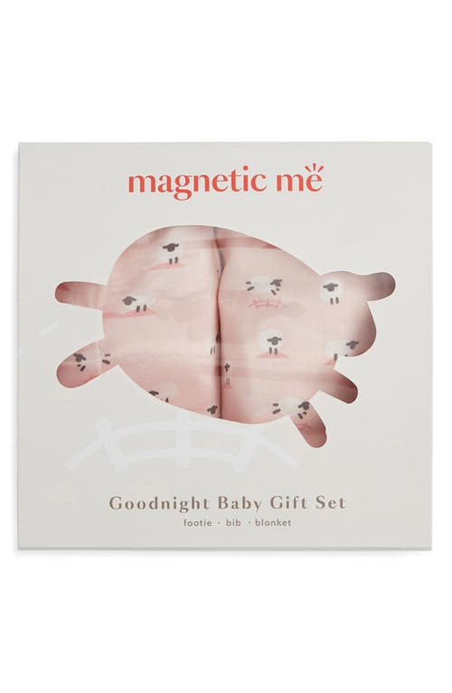 Magnetic Me Baa Baa Baby Magnetic Footie, Bib & Blanket Gift Set In Pink