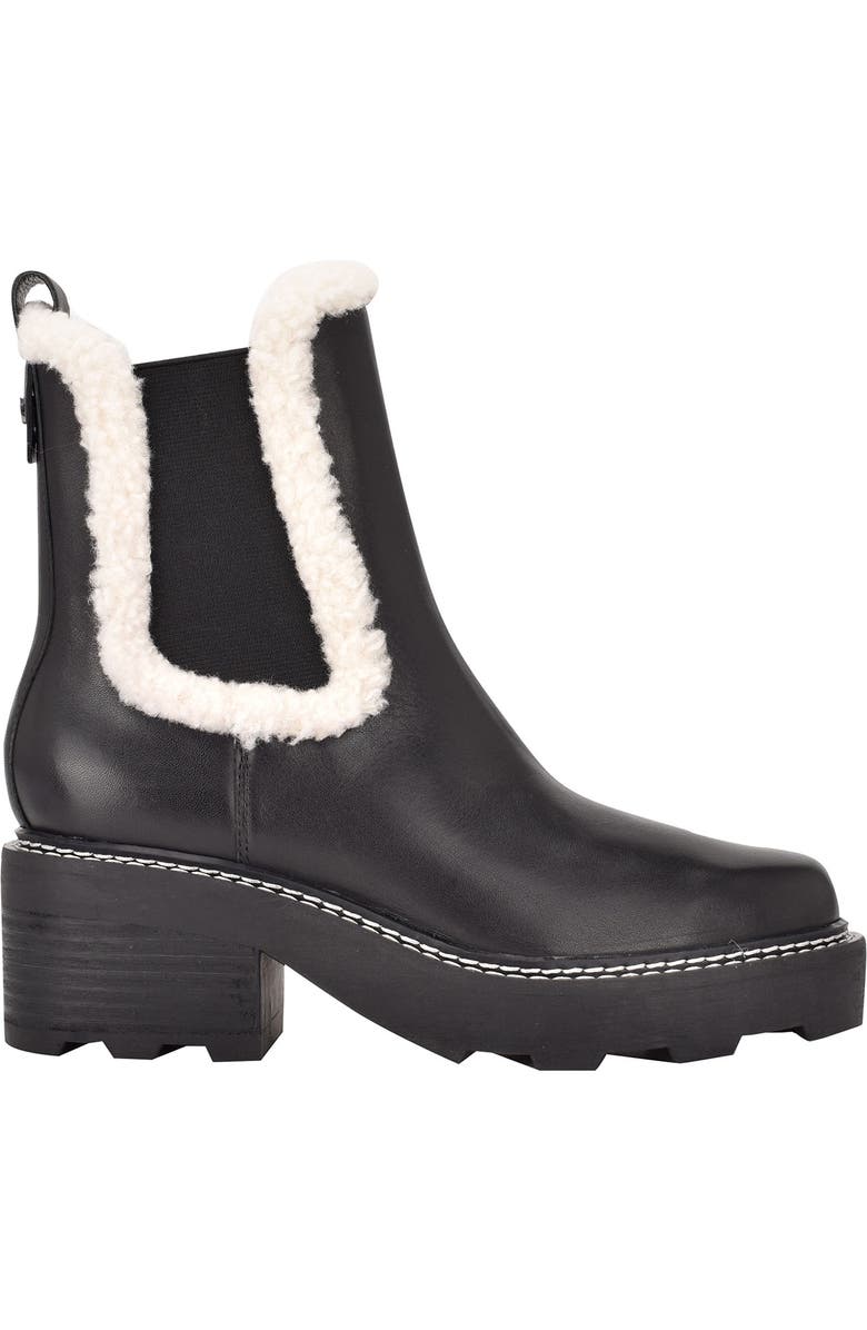 Calvin Klein Anissa Faux Shearling Chelsea Bootie, Alternate, color,
