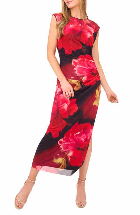 Ted Baker Floral Mesh Column Dress