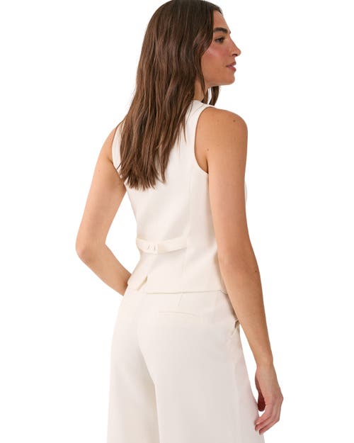 Nasty Gal Button Front Tailored Waistcoat In White