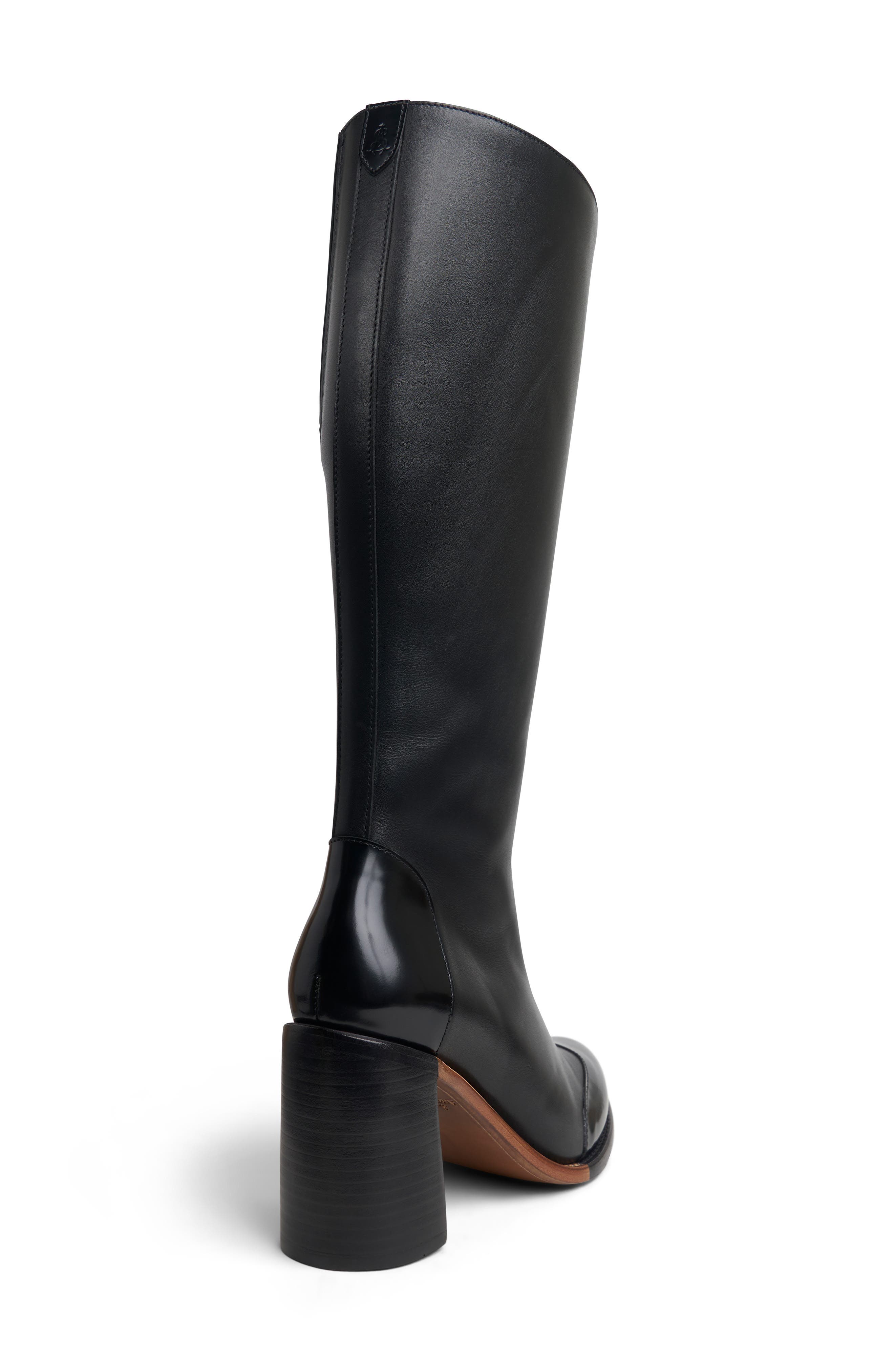 The Office of Angela Scott Ms. Sylvie Knee High Boot, Alternate, color, Black On Black