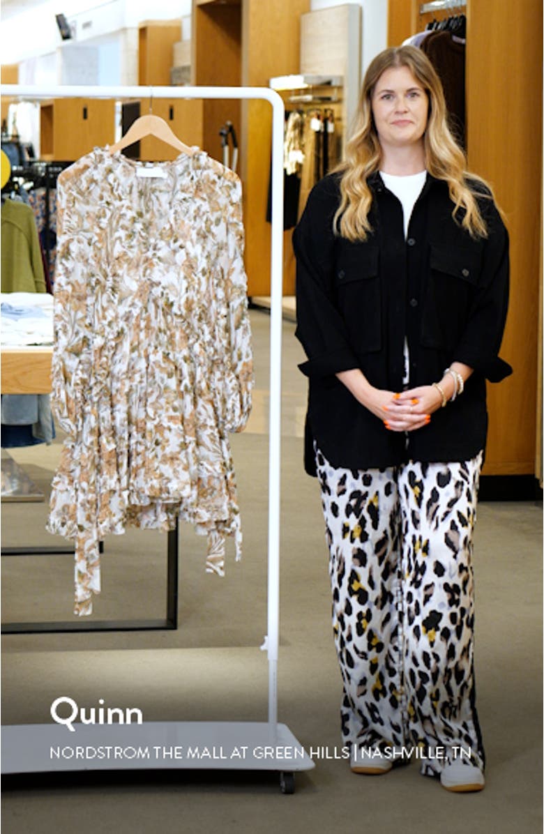 Floral Billow Frill Chintz Minidress, sales video thumbnail