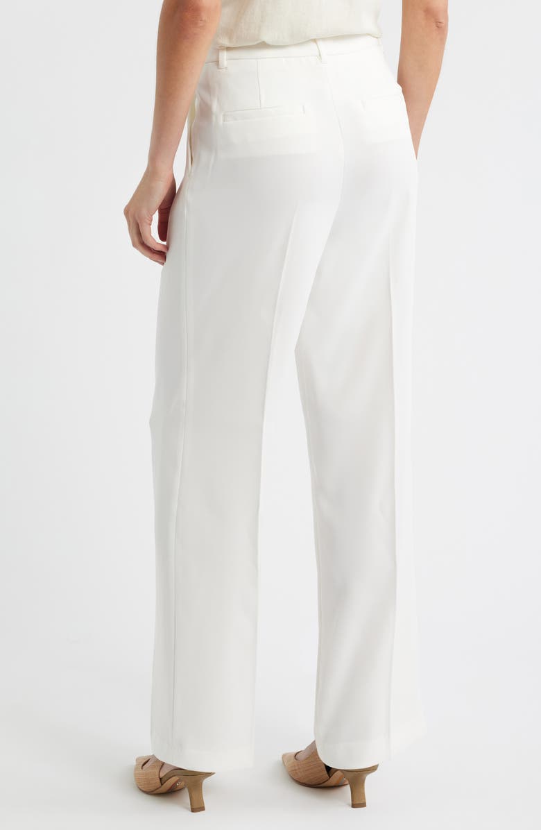 Mavi Jeans Pleated Straight Leg Pants, Alternate, color, Coconut Milk