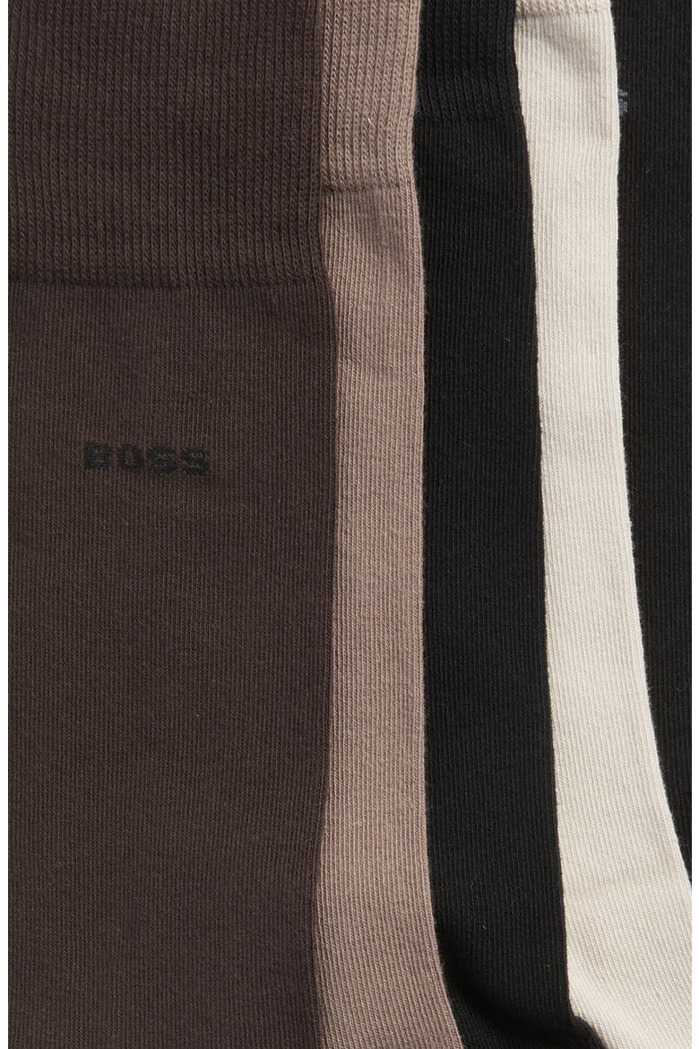 Assorted 5-Pack Crew Socks, Alternate, color, BROWN/ BLACK/ BEIGE