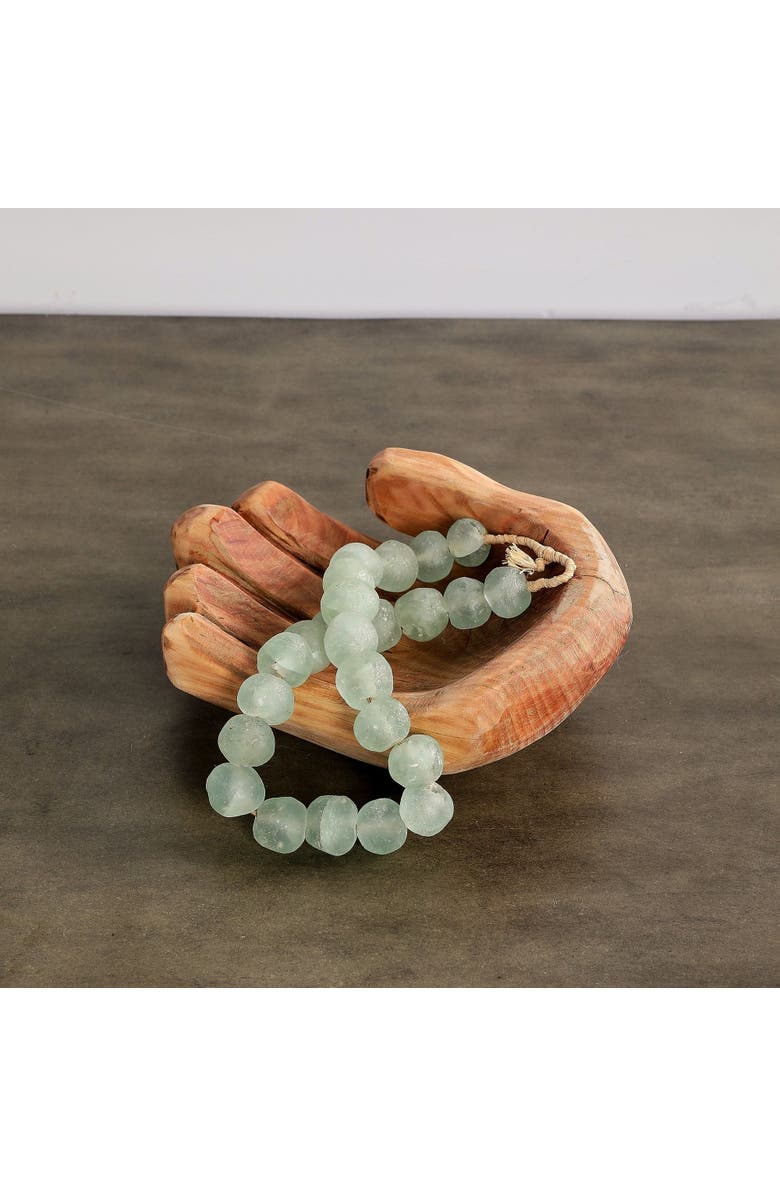 kanju Interiors Cupped Hand Natural Eucalyptus Wood Bowl Sculpture, Alternate, color, Natural