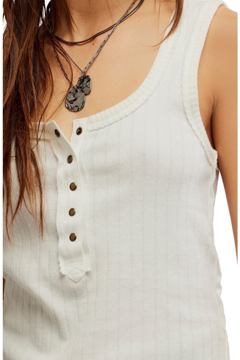 Bryson Cotton Rib Henley Tank, Alternate, color, WHITE