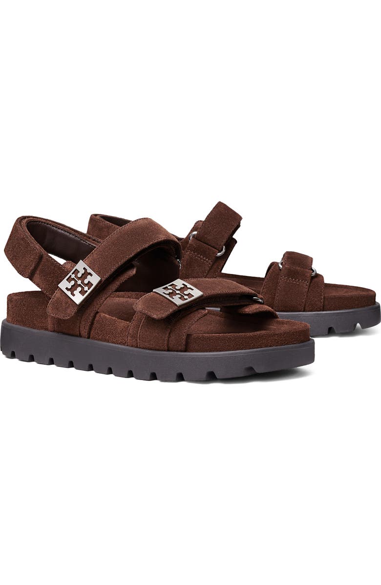 Tory Burch Mellow Sport Sandal, Main, color, Dark Cocoa / Perfect Black