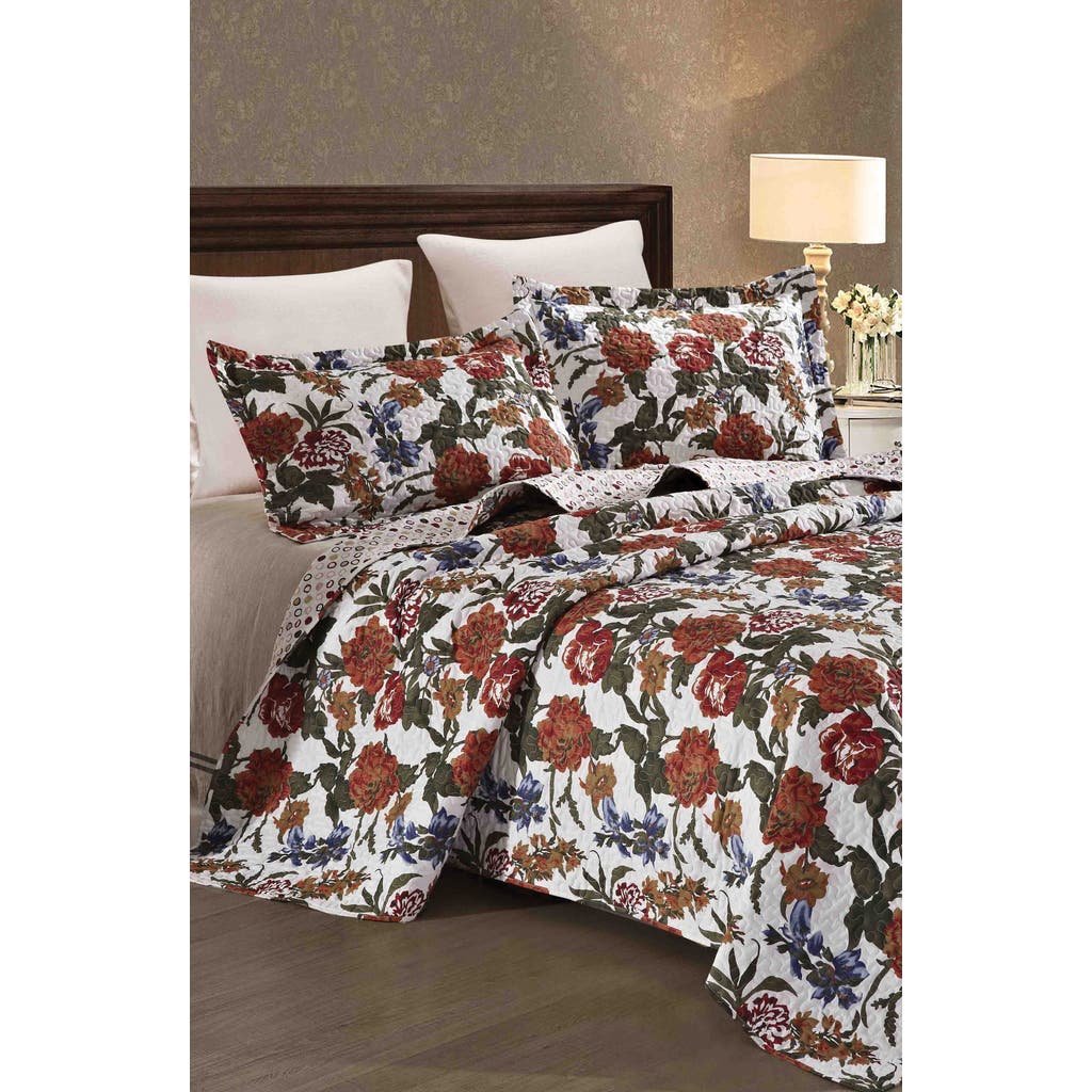 Luxury Home Floral Print Quilt & Sham Set