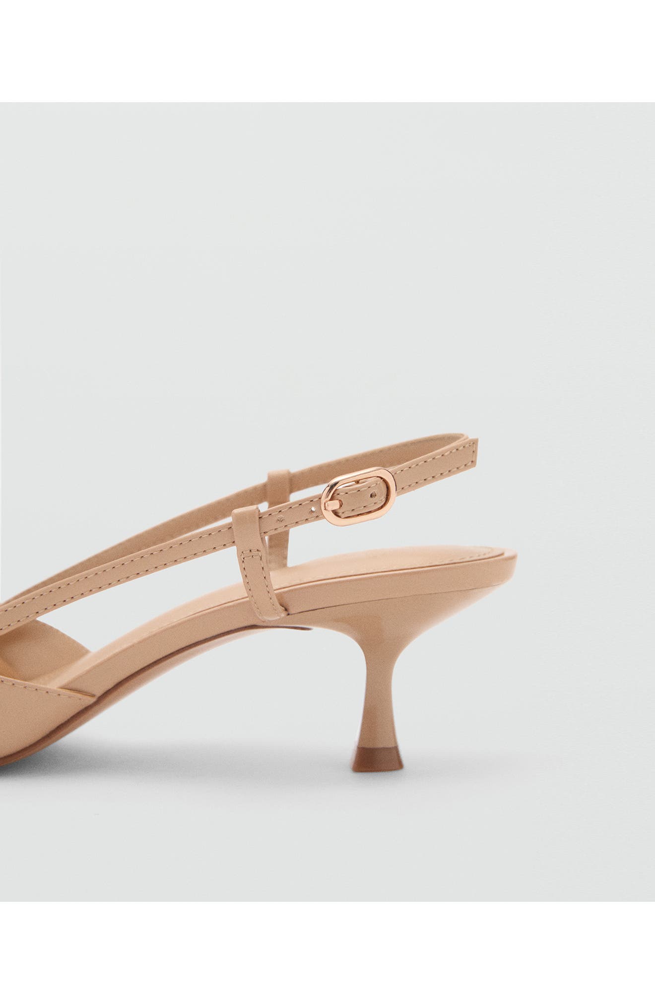 MANGO Slingback Pointed Toe Pump, Alternate, color, Beige