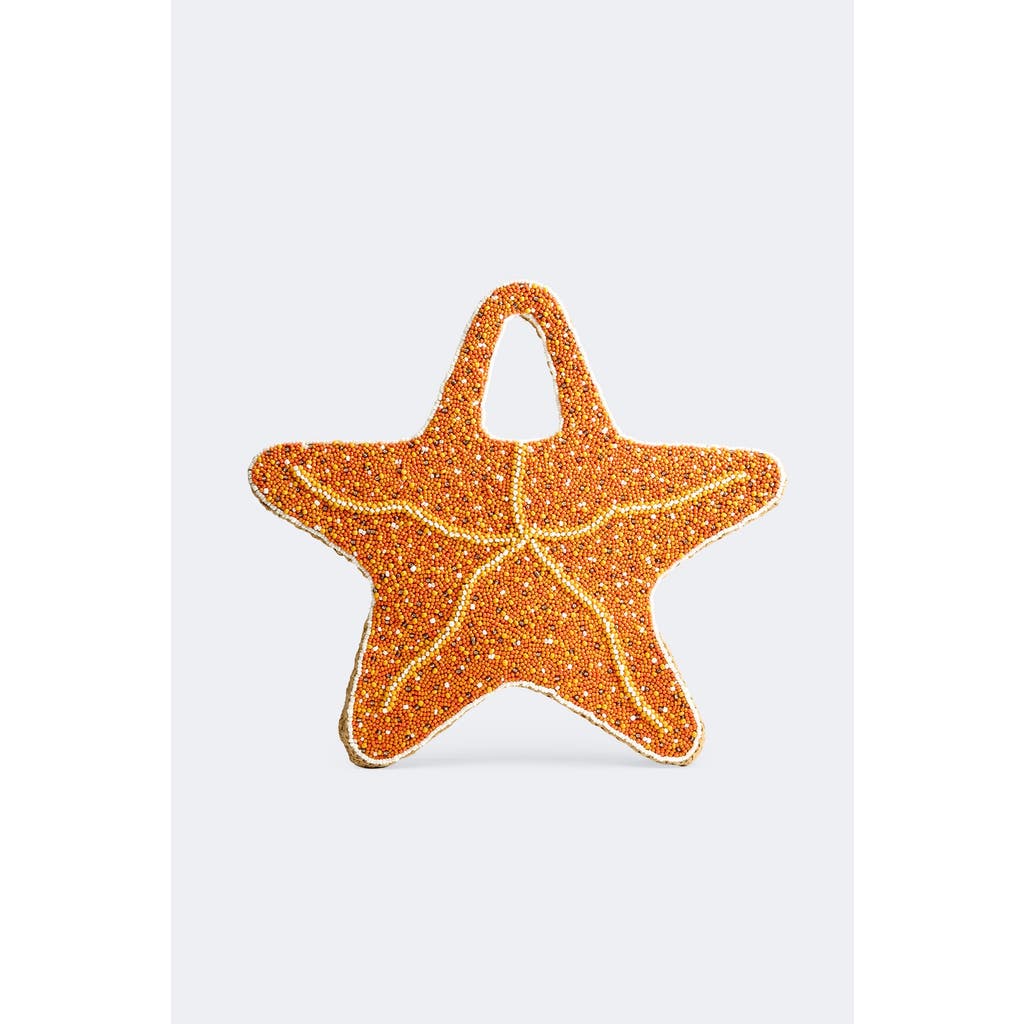 Simon Miller SIMONMILLER Beaded Starfish Bag in Orange/natural at Nordstrom