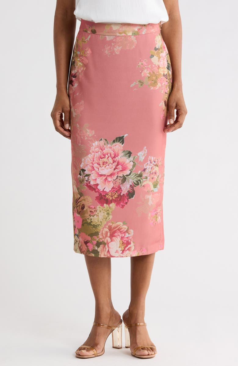 JASON WU Rose Print Skirt, Main, color, Rose