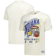 New Era Men's New Era Cream Indiana Pacers Oversized City Edition Remix Vintage T-Shirt