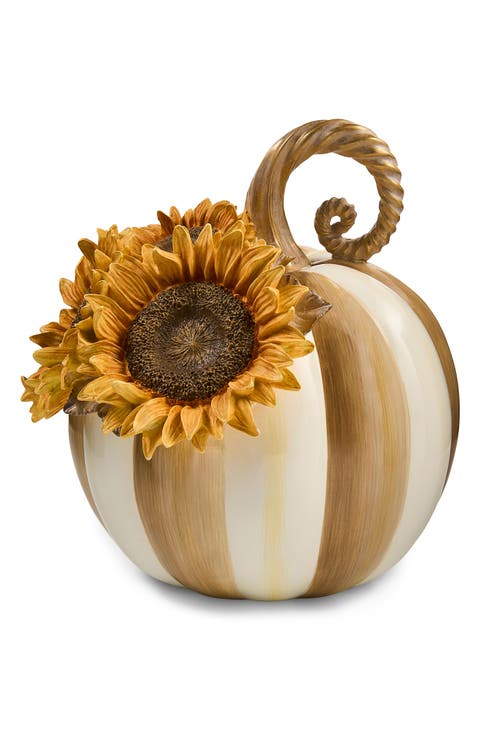 Mocha Stripe Sunflower Pumpkin