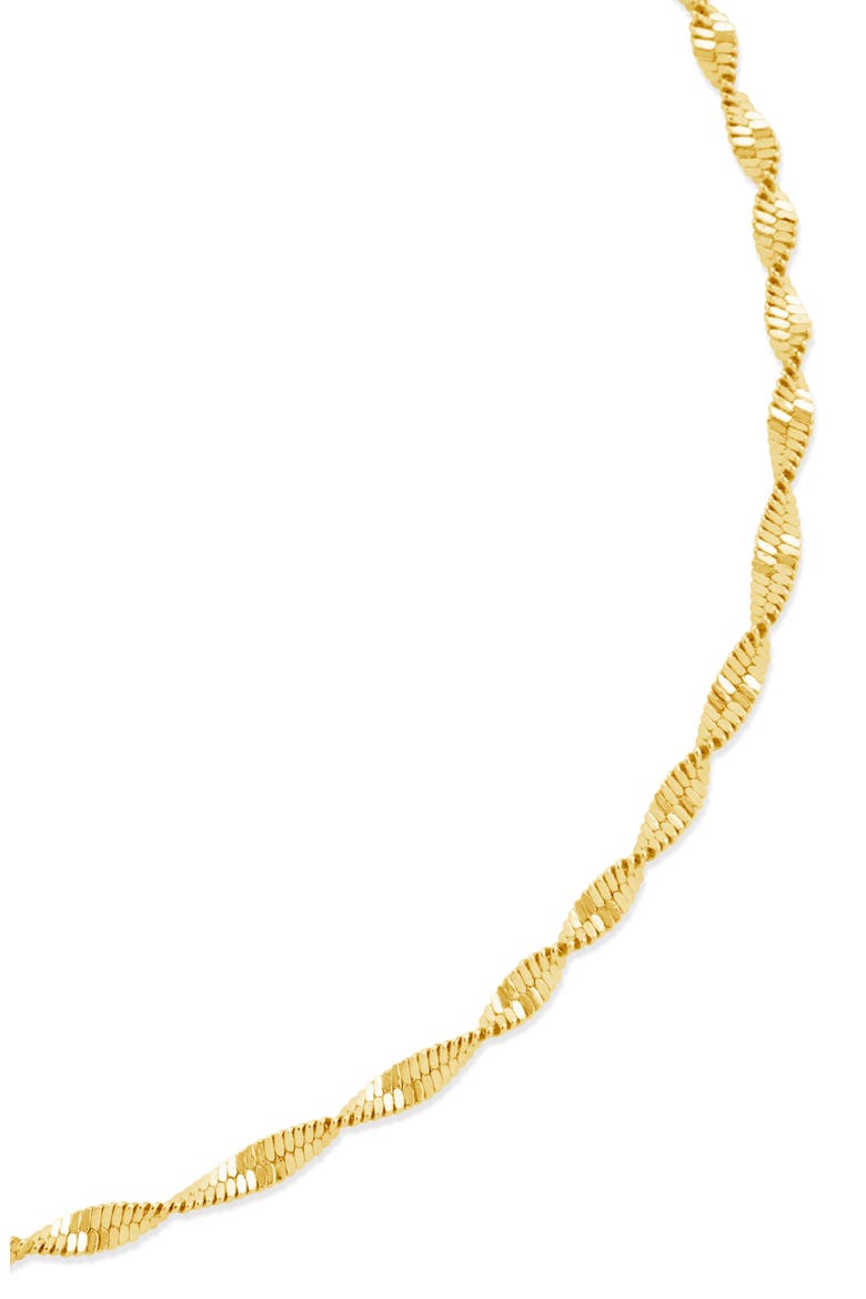 Blakely Twisted Flat Snake Chain Bracelet, Alternate, color, GOLD