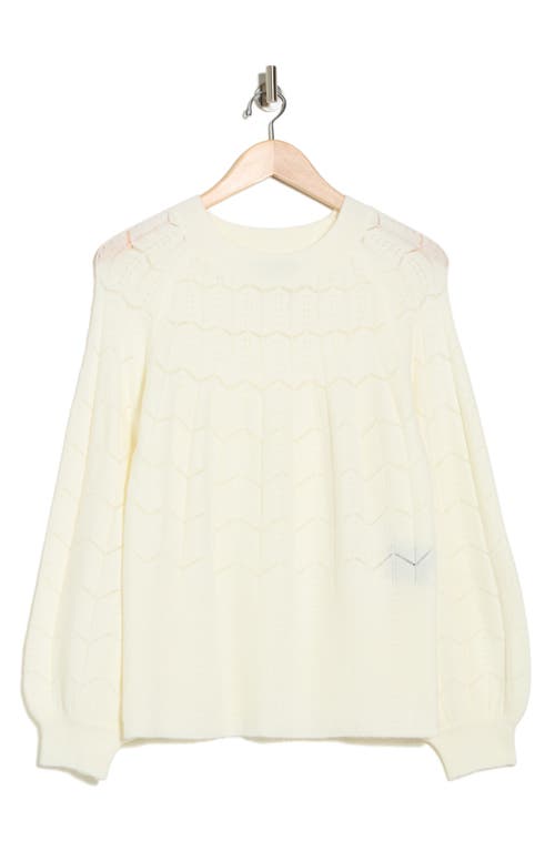 Love Token Knit Sweater In White