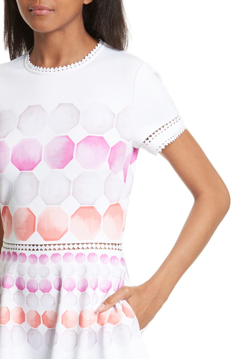 Ted Baker London Myley Marina Mosaic Skater Dress, Alternate, color,