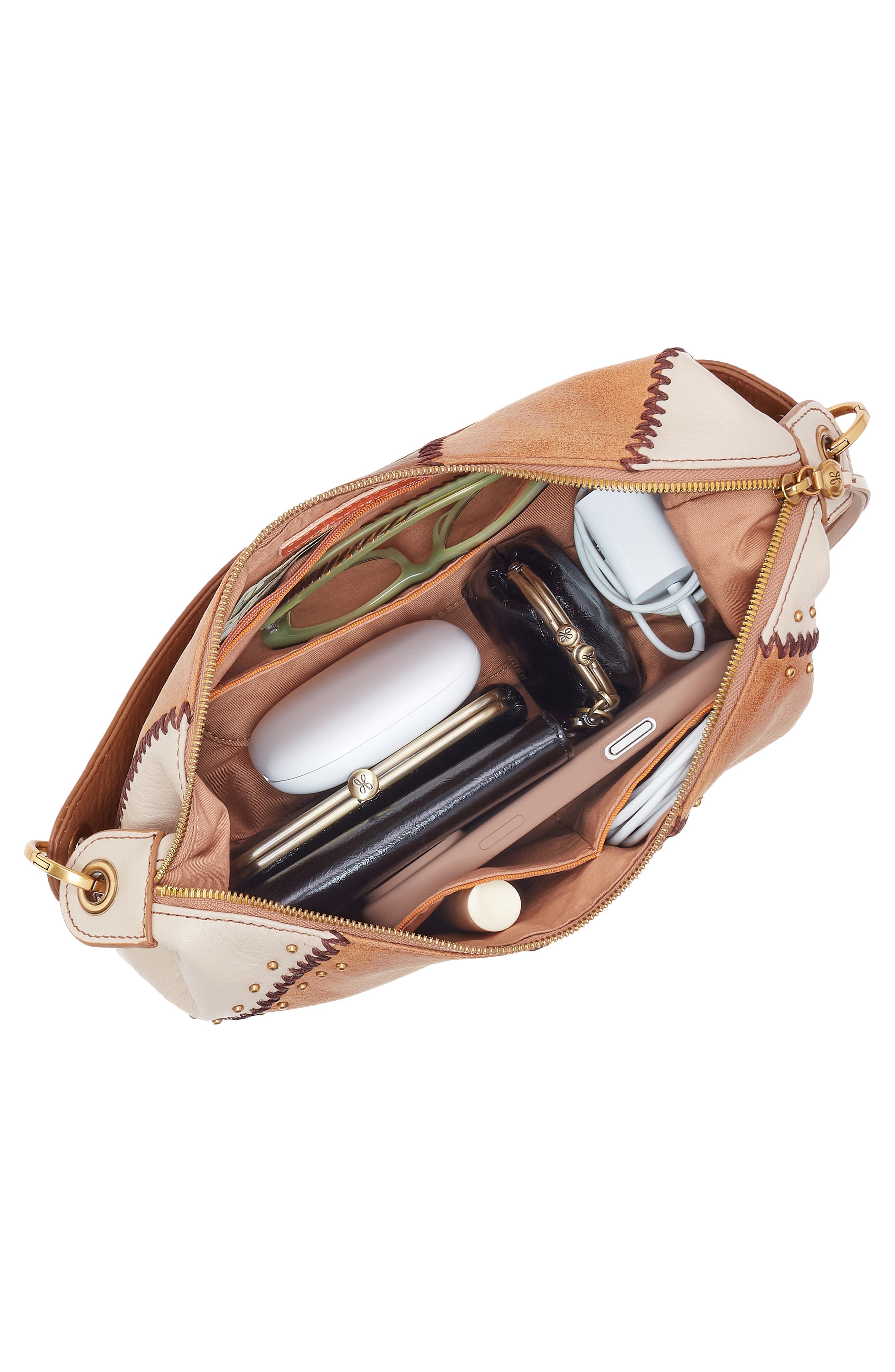 HOBO Mini Opal Leather Shoulder Bag, Alternate, color, Timber Brown