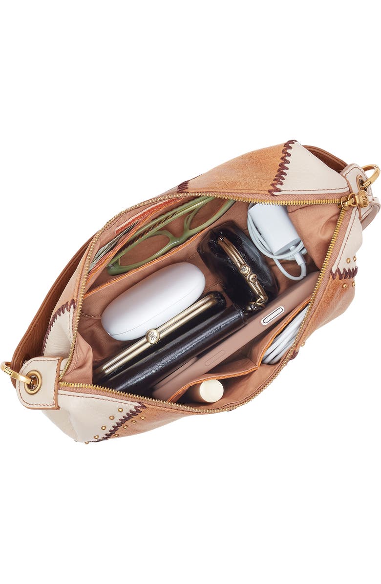 HOBO Mini Opal Leather Shoulder Bag, Alternate, color, Timber Brown