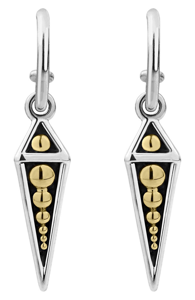 LAGOS KSL Pyramid Spike Drop Earrings, Main, color, Silver