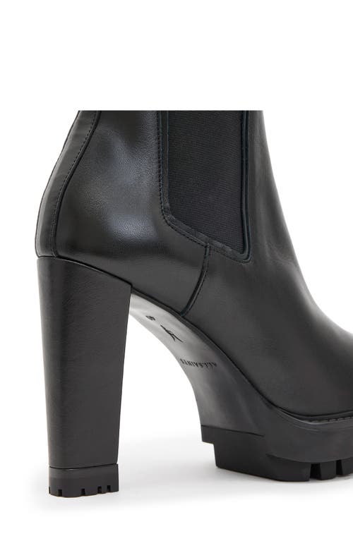 Allsaints Harper Block Heel Bootie In Black