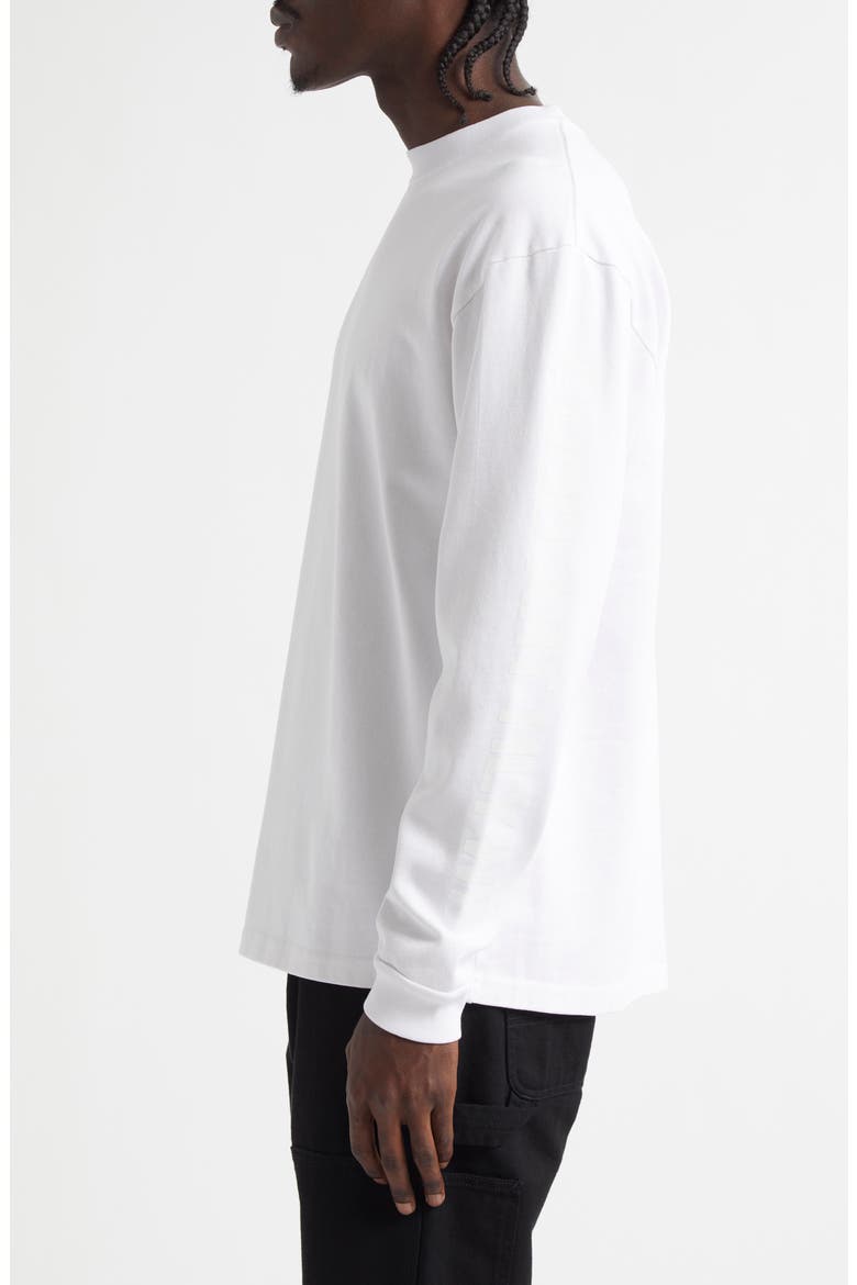 Heavyweight Long Sleeve Crewneck T-Shirt, Alternate, color, OPTIC WHITE