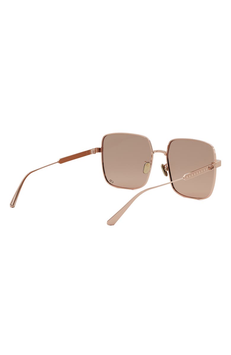 DIOR 'DiorCannage S1U 59mm Square Sunglasses, Alternate, color, Shiny Rose Gold / Roviex