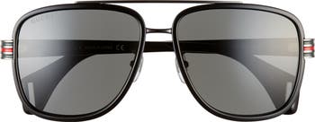 Gucci 58mm aviator fashion sunglasses